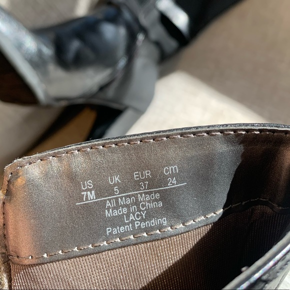 Black knee high heeled boots size 7 - Picture 5 of 5